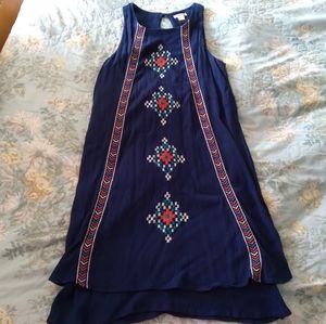 xhilaration Navy Blue XS Tank Sleeve Dress